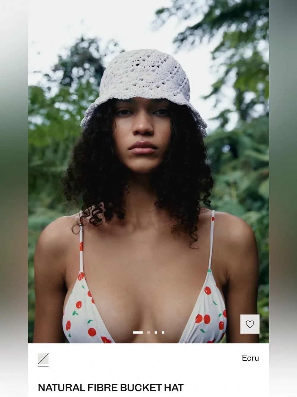 MANGO Natural fiber bucket hat / handmade / woven / NWT / ecru / one size